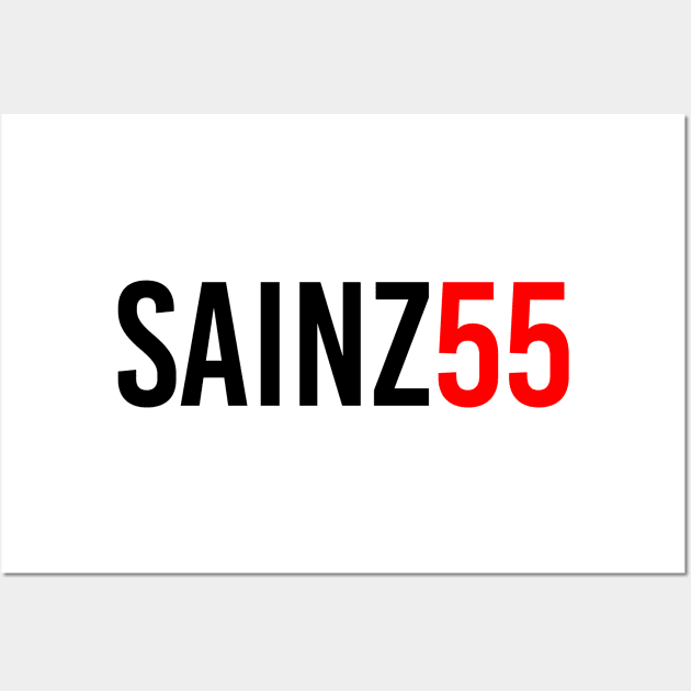 Carlos Sainz 55 Design 2021 Wall Art by GreazyL